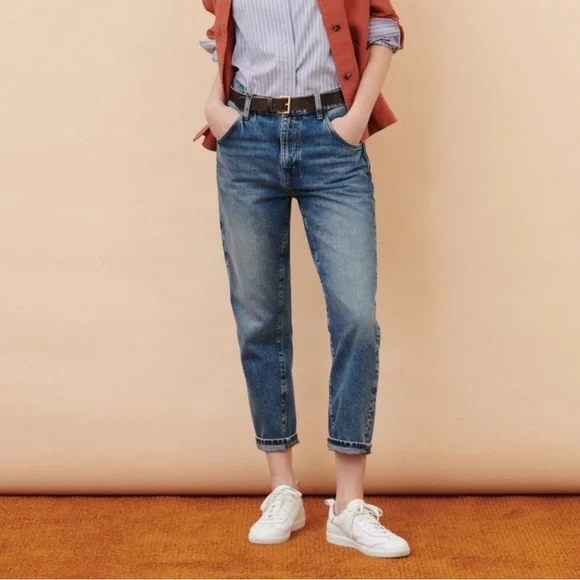 Comptoir Des Cotonniers Blue Ankle Cropped Jeans Rita - Picture 1 of 4